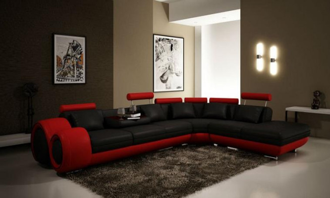 LEDERSOFA LEDERCOUCH USB GARNITUR SOFA WOHNLANDSCHAFT SCHWARZ/WEIß Maßfertigung