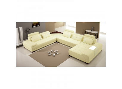 Design Wohnlandschaft Sofa Ecksofa Couch Polster Eck Sitz Garnitur Leder USB+LED