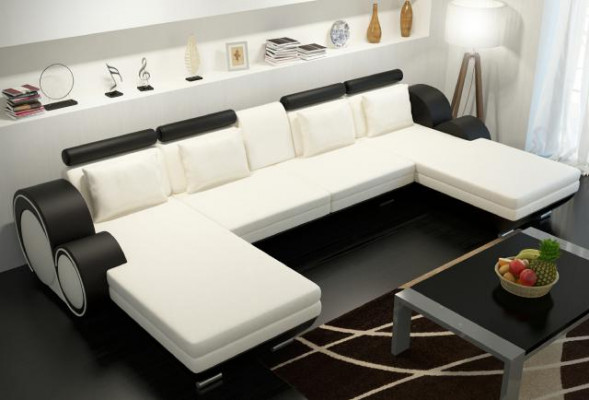 Wohnlandschaft Couch Polster Sofa Sitz Ecke Eck Wohnlandschaft Garnitur BERLIN