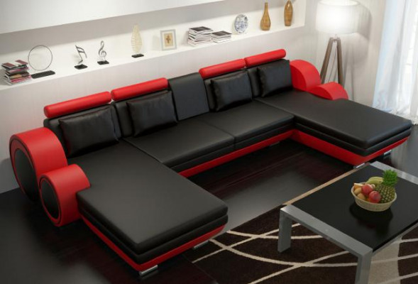 Wohnlandschaft Couch Polster Sofa Sitz Ecke Eck Wohnlandschaft Garnitur BERLIN