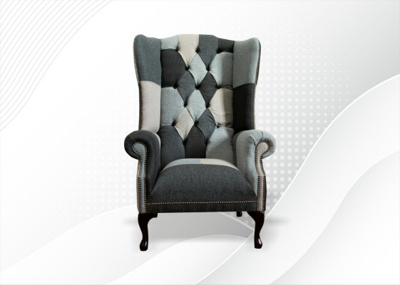 Luxus Polster Klassische Chesterfield Sessel 1 Sitzer Ohrensessel Einsitzer Neu