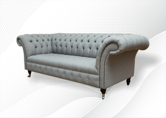 Chesterfield 3 Sitzer Designer Sofa Sofas Polster Couchen Stoff Textil