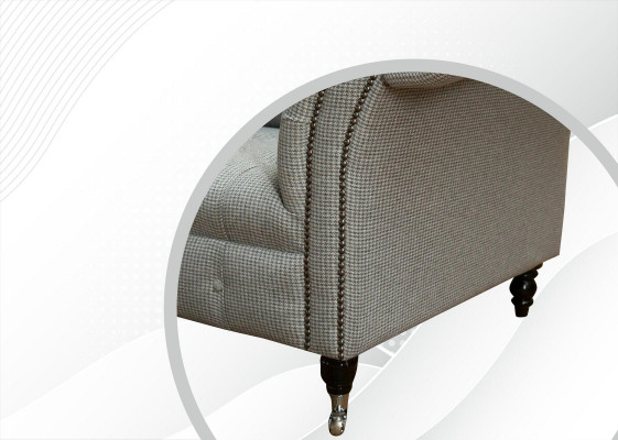 Chesterfield 3 Sitzer Designer Sofa Sofas Polster Couchen Stoff Textil