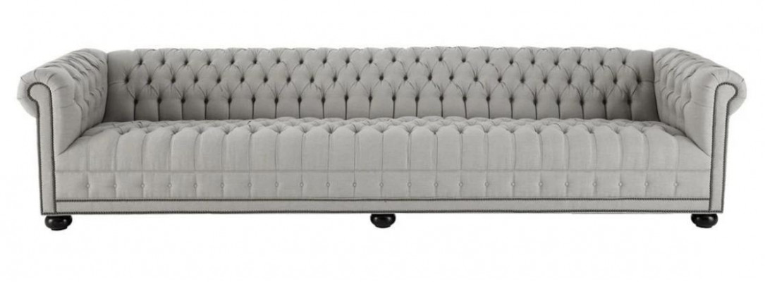 Creme Chesterfield Wohnzimmer Viersitzer Design Couchen Sofa Möbel Stoff Sofas