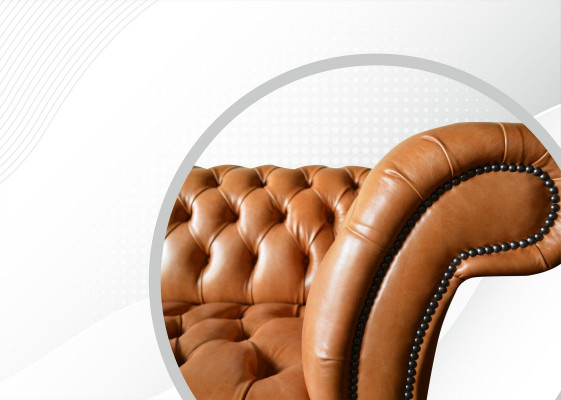 Chesterfield Design Luxus Polster Sofa Couch Sitz Textil Garnitur Leder