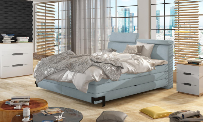 Designer Bett Schlafzimmer Betten Textil Hotel Luxus Polster Boxspringbett Möbel