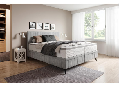 Doppel Schlafzimmer Holz 180x200 Bett Klassisch Polsterbett Luxus Boxspringbett