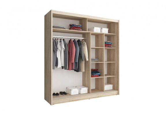 Mehrzweck Regale Schrank Regal Deko Aufbewahrungs Kleiderschränke 200cm