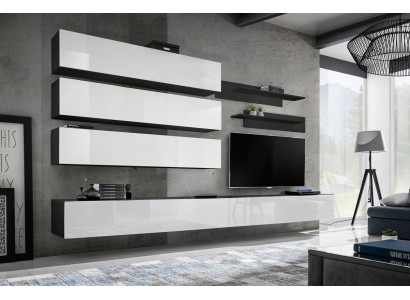 Wohnzimmermöbel Luxus Wohnwand Designer Garnitur Set TV-Ständer Wandschrank