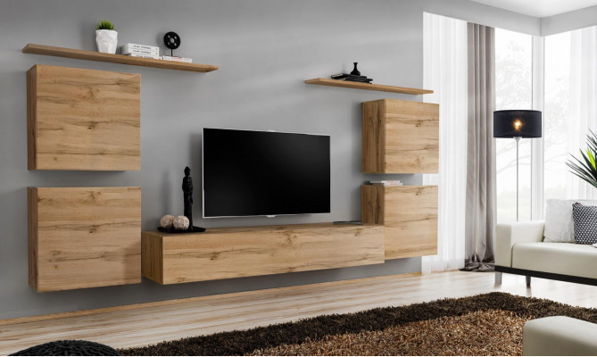 Design Wandschrank Regal Wohnzimmer Holz TV Ständer Wand Regale Neu Holzmöbel