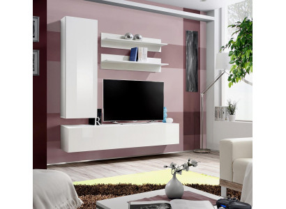 Designer Einrichtung Weiß Wohnwand Luxus Holzmöbel Komplett Wandschrank