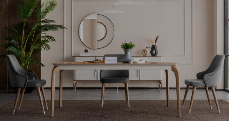 Luxus Esstisch Esszimmertisch Essecke Tisch Esszimmer Modern Holz Braun