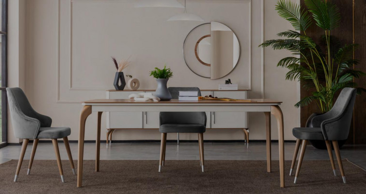 Esszimmer Kommode Sideboard mit Spiegel Modern Neu Luxus Kommoden Holz Design