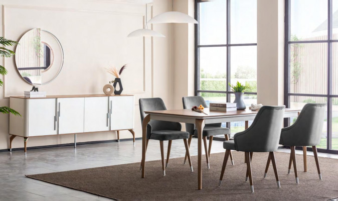 Esszimmer Kommode Sideboard mit Spiegel Modern Neu Luxus Kommoden Holz Design