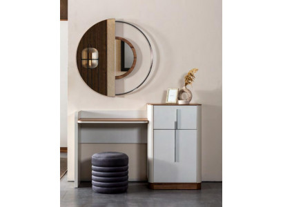 Modern Weiß Design Schminktisch mit Spiegel Luxus Schlafzimmer Möbel 2tlg Neu