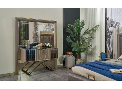 Konsolentisch Frisiertisch Schminktisch Schlafzimmer Modern Holz Braun