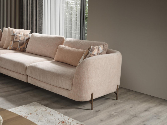 Set 5tlg Garnitur Sofa U-Form Sofa Viersitz Möbel Sessel Luxus Einrichtung