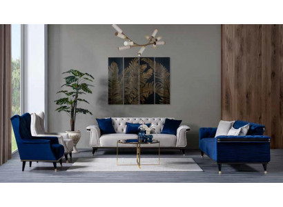 Moderne Chesterfield Sofagarnitur Luxus Couchen Edle Chesterfield-Sofas