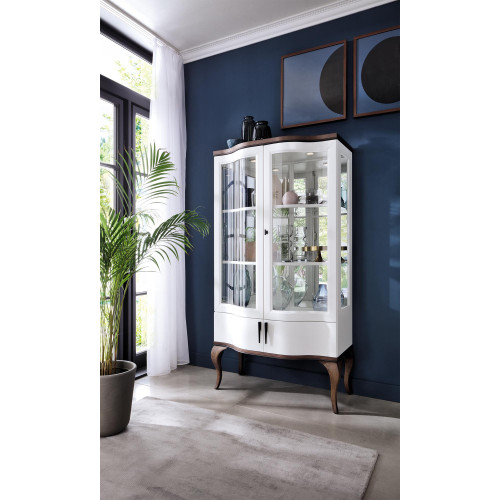 Klassische Vitrine Schrank Wohnzimmer Vitrinenschrank Vitrinen Regal Schränke - Image 3