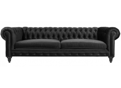 Chesterfield Schwarz Wohnzimmer Modern Dreisitzer Kreative Möbel Textil Stoff
