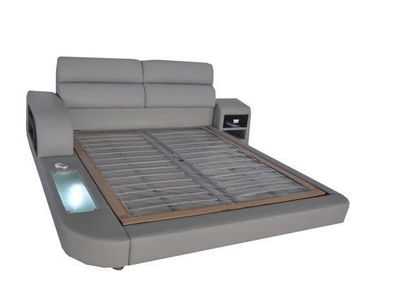 Luxus Leder Polster Betten mit USB Doppel Modernes 140/160/180/200 Bett LB8805