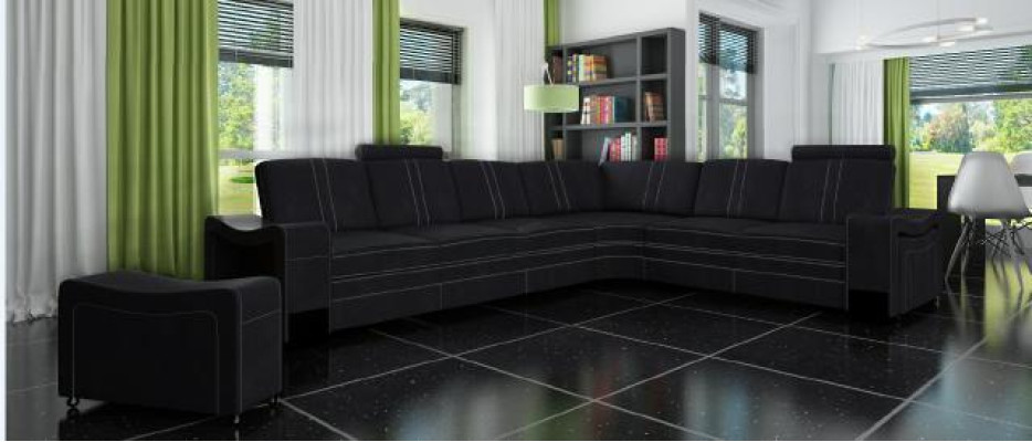 Stoffcouch Textil Polster Eckcouch Couch Sofa Ecksofa Wohnlandschaft