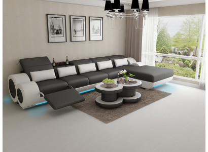 Ledersofa Couch Sofa Wohnlandschaft Modern Eck Ecksofa Design Garnitur