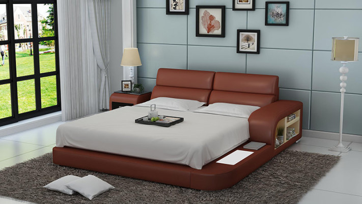 Designer Bett Polsterbett Luxusbett Doppelbett Ehebett Betten 140/160/180 LB8805