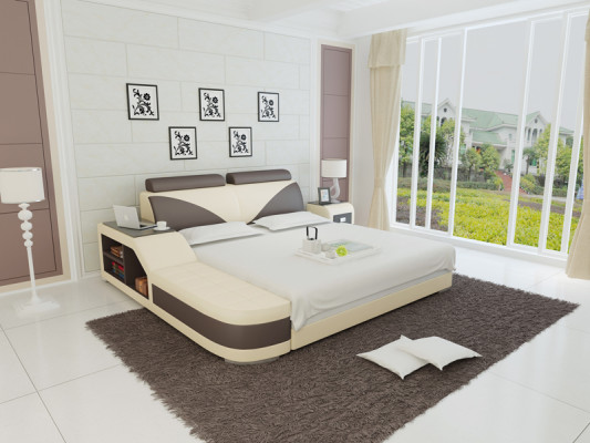 Designer Bett Polsterbett Luxusbett Doppelbett Ehebett Betten 140/160/180 cm