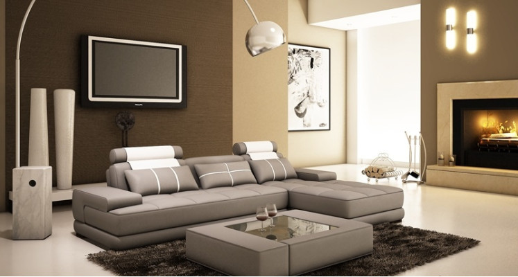 Ecksofa Polster Couch Sofa Wohnlandschaft Sitz Eck Garnitur Leder Textil Paris