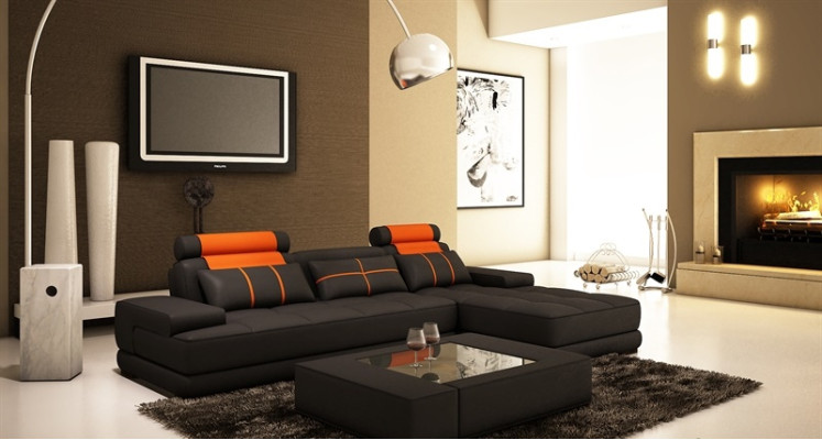 Ecksofa Polster Couch Sofa Wohnlandschaft Sitz Eck Garnitur Leder Textil Paris