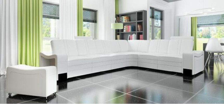 LEDERSOFA XXL WOHNLANDSCHAFT GARNITUR LEDER ECKCOUCH GARNITUR ECKSOFA POLSTER