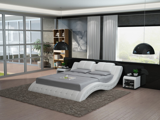 Luxus Leder Bett Design Polster Betten Doppel Ehe 140/160/180 LB8824B
