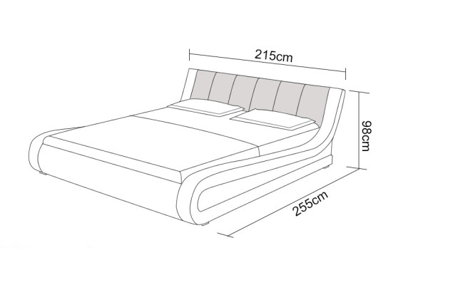 Leder Bett mit USB Polster Betten Luxus Doppel 140/160/180 LB8829