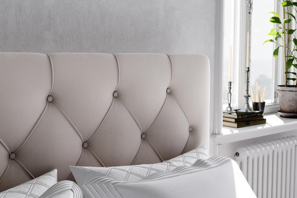 Boxspring Bett Hotel Doppel Blau Textil Luxus Betten Polster Bettkasten Funktion