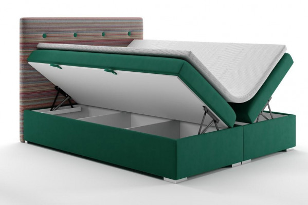 Bett Kasten Funktion Boxspring Hotel Doppel Komplett Set Topper Matratze Betten