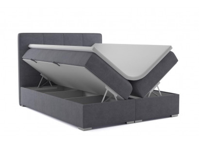 Boxspring Bett Hotel Doppel Samt Textil Luxus Betten Polster Bettkasten Funktion