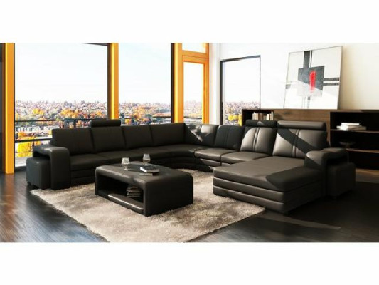 Leder Tisch Couchtisch Polster Neuware Beistelltisch Tische 132x70x45