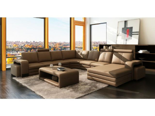 Leder Tisch Couchtisch Polster Neuware Beistelltisch Tische 132x70x45
