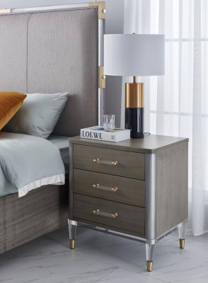 Luxus Schlafzimmer Möbel Bett 2x Nachttisch Set Betten dubai hotel möbel