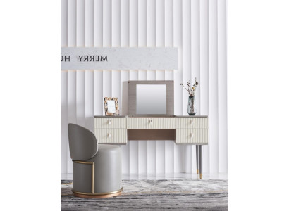 Schminktisch Konsolen Tisch Sekretär Kosmetik Spiegel Kommode Hocker