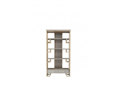 Luxus Edelstahl Vitrine Holz Designer Schrank Vitrinen Regal Schränke