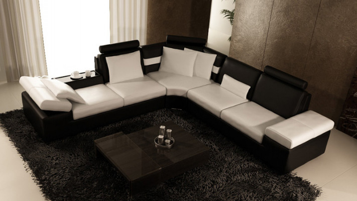 Wohnzimmer Sofa Ledersofa Sitzgarnitur Moderne Multifunktions Couch USB