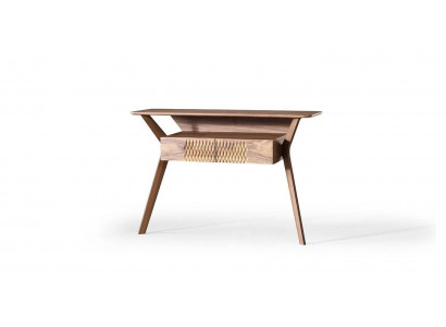 Wohnzimmer Luxus Konsolentisch Braun Holz Tisch Modern Design Konsole