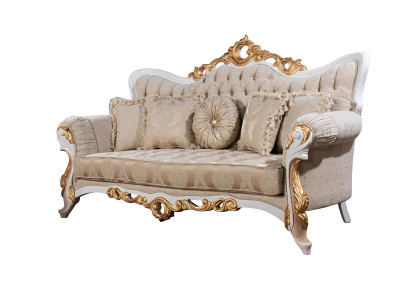  Sofa 3 Sitzer Stoff Dreisitzer Sofas Luxus Wohnzimmer Barock Stil Couch Barock