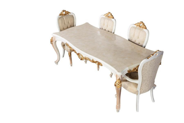 Klassischer Chesterfield Stuhl-Set x4 Esszimmer Stuhl-Garnitur Lehnstühle