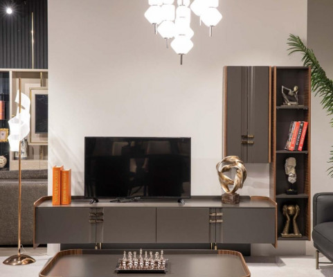 Wohnwänd tv Wand Holz Modern Regal Wohnzimmer Möbel Schrank rtv Mit Wandschrank