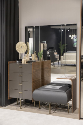 Schminktisch Set Konsole Spiegel Schlafzimmer Möbel Design Hocker 2tlg. Neu