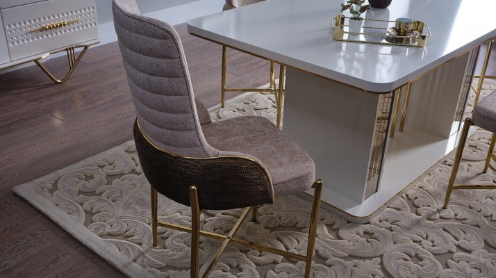 Design Esszimmer Komplett Esstisch + 6x Stühle+Sideboard Möbel Holztisch Neu