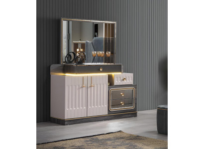 Kommode Spiegel Luxus Konsole Sideboard Design Schlafzimmer Kommoden